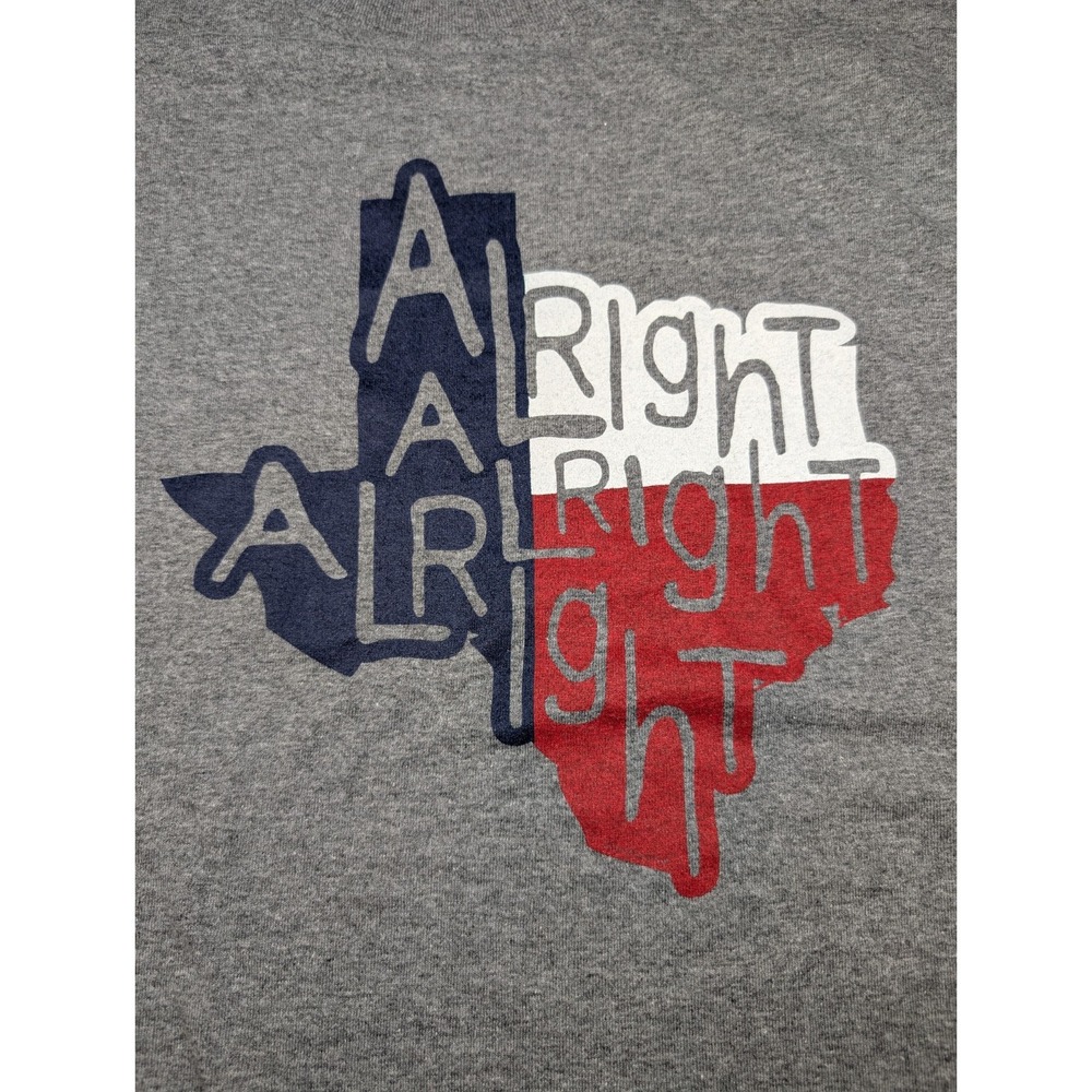 Alright Alright Alright Texas State T‎ Shirt XL Gray Gildan Funny Movie Quote - Picture 5 of 7